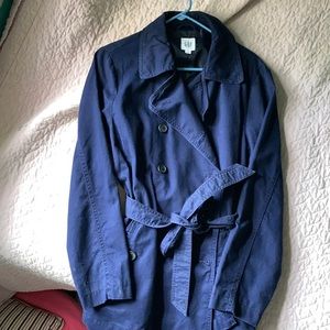 GAP navy trench coat
